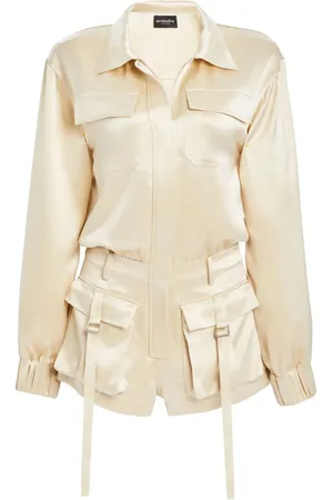Retrofete Rosanna satin playsuit