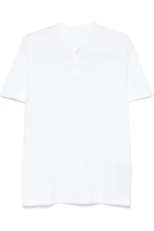 120% Lino Slub henley T-shirt