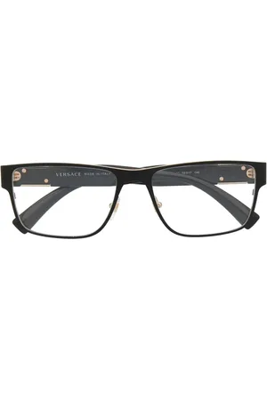 VERSACE Square-frame logo-plaque glasses