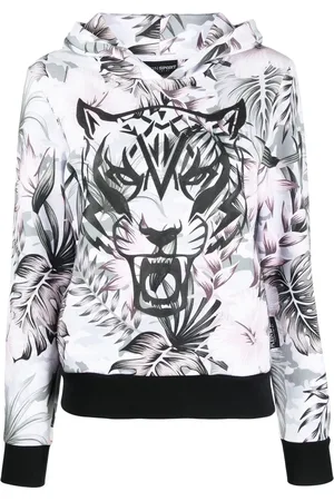 Philipp Plein Tiger-print detail hoodie