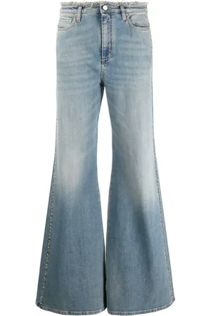 Dorothee Schumacher Stud-embellished frayed bootcut jeans