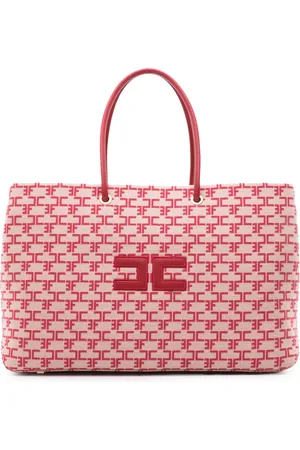 Elisabetta Franchi Logo-appliqué monogram tote bag