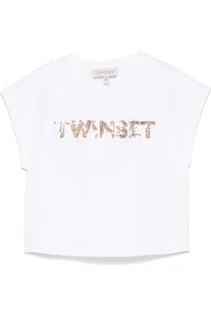 Twin-Set Sequinned-logo T-shirt