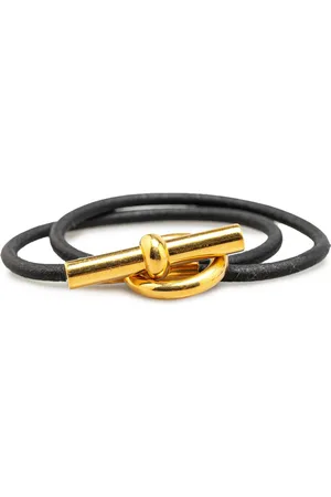 Hermès 20th Century Leather Glenan Double Tour Bracelet costume bracelet