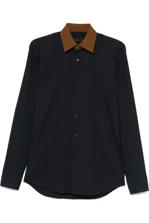 Prada 2020s contrasting-collar shirt