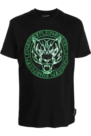 Philipp Plein Logo tiger-print T-shirt