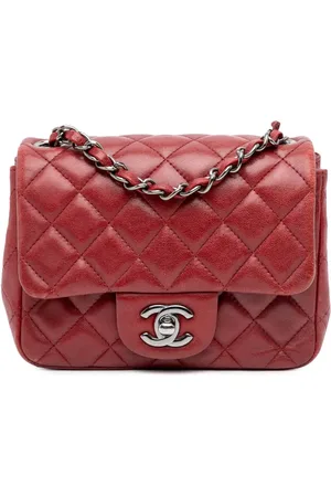 CHANEL 2013-2014 Mini Square Classic Lambskin Single Flap crossbody bag