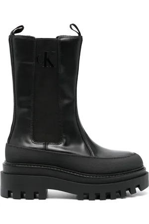 Calvin Klein Chelsea flatform leather boots