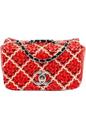 CHANEL 2010-2011 Mini CC Patent Woven Stitch Full Flap shoulder bag