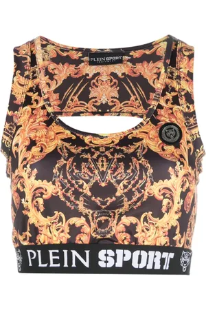 Philipp Plein Baroque-print cotton tank top