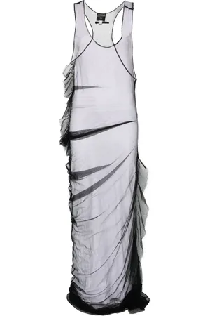 Jean Paul Gaultier 2000s semi-sheer maxi dress