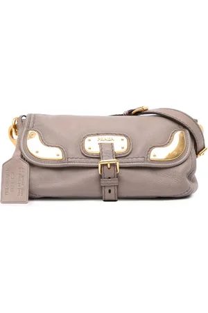 Prada 2000-2024 Visone Sfumato Cervo Flap shoulder bag