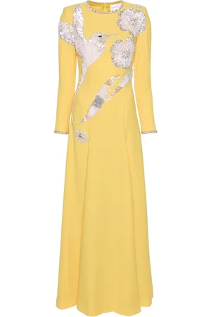 Dina Melwani Crystal-embellished maxi dress