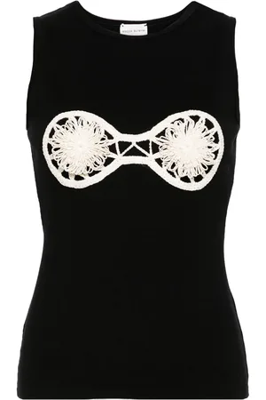 MAGDA BUTRYM Crochet-detail tank top