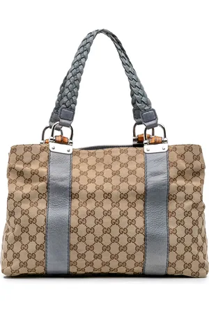 Gucci 2000-2015 Medium GG Canvas Bamboo Libeccio tote bag