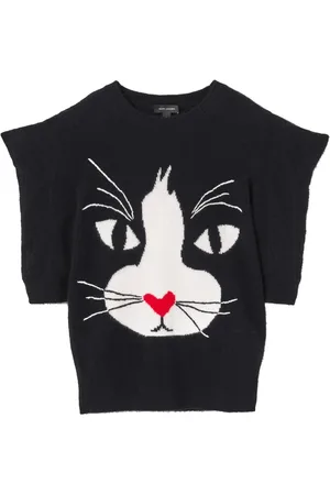 Marc Jacobs Cat-intarsia cashmere jumper
