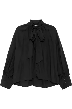 GOEN.J Tie-detailed gathered blouse