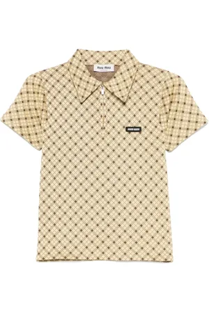 Miu Miu Checked polo top