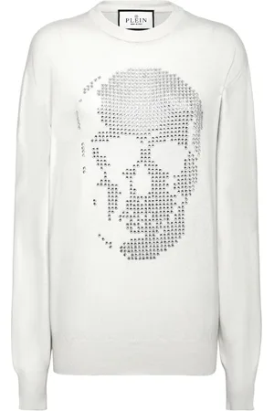 Philipp Plein Skull-motif crystal-embellished sweatshirt