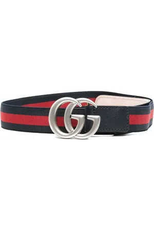 Gucci Double G-buckle Web-strap belt