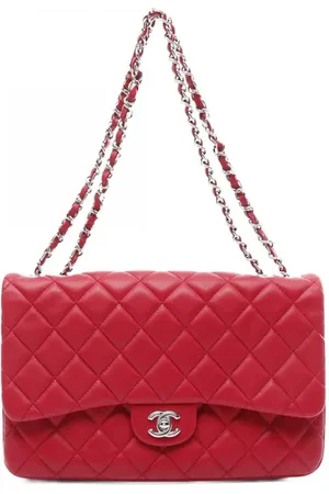 CHANEL 2014 Jumbo Quilted Lambskin 3 Accordion Flap shoulder bag
