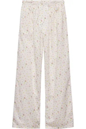 Prada Floral-print cotton pants