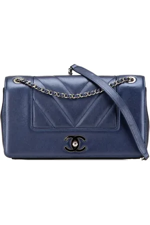 CHANEL 2017-2018 Medium Chevron Metallic Sheepskin Mademoiselle Flap crossbody bag