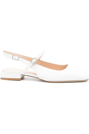 P.A.R.O.S.H. Leather flat slingback pumps