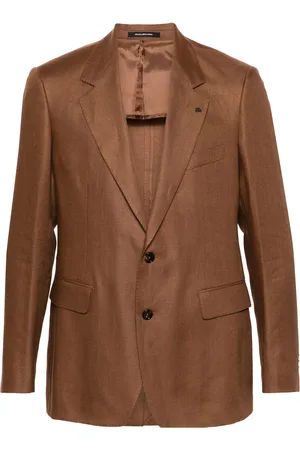 TAGLIATORE Single-breasted linen blazer