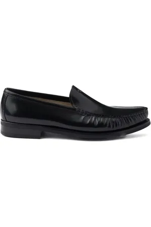 Prada Brushed-leather loafers