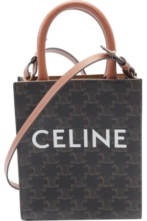 Céline 2020-2024 Mini Triomphe Coated Canvas Vertical Cabas satchel