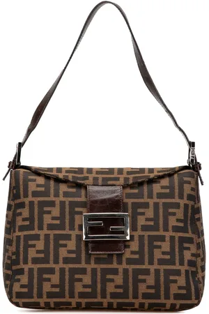 Fendi 2000-2024 Zucca Canvas Double Flap Mamma shoulder bag