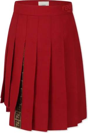 Fendi Step-hem pleated midi skirt