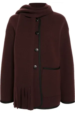 FORTE FORTE Scarf-detail single-breasted coat
