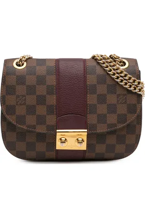 LOUIS VUITTON 2017 Damier Ebene Cuir Taurillon Wight shoulder bag