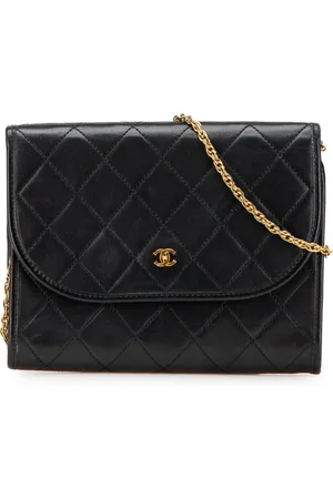 CHANEL 1984-1986 Mini CC Quilted Lambskin Round Flap crossbody bag