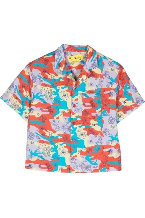 OFF-WHITE Camouflage-print short-sleeved shirt