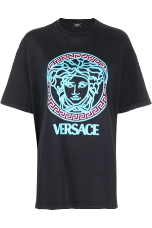 VERSACE Medusa-appliqué cotton T-shirt