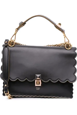 Fendi 2010-2025 Medium Scalloped Leather Kan I satchel