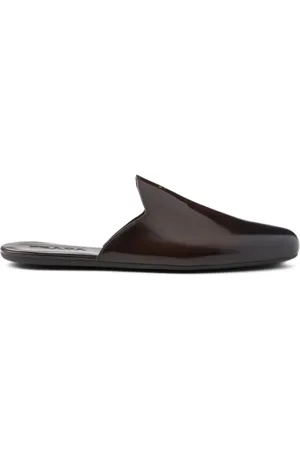 Prada Brushed-leather mules