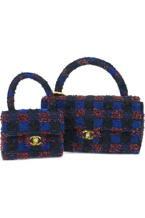 CHANEL 1992 Tweed Classic Flap two-in-one handbag set