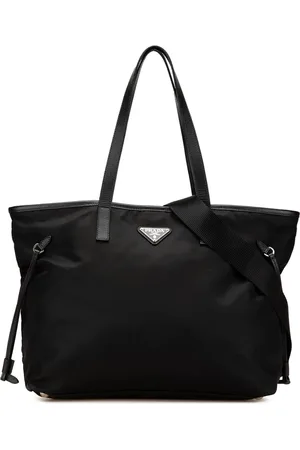 Prada 2013-2024 Tessuto Saffiano Trimmed Open Convertible Tote satchel