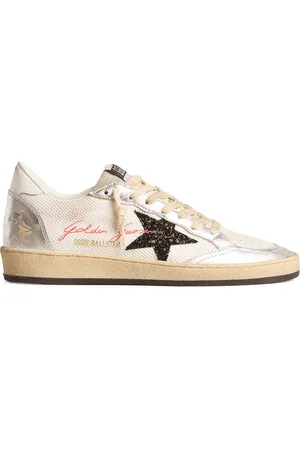 Golden Goose Ballstar metallic-panel leather sneakers