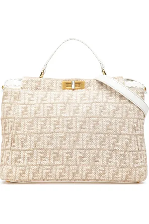 Fendi 2000-2010 Large Zucca Corda Iconic Peekaboo satchel