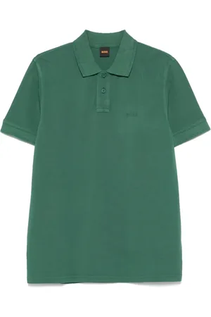 HUGO BOSS Logo-embroidered piqué polo shirt