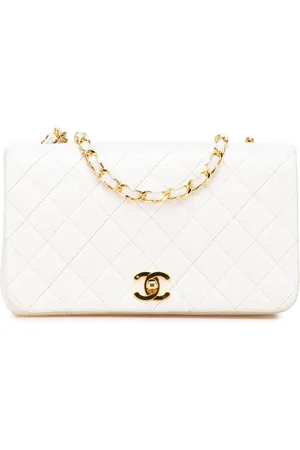 CHANEL 1989-1991 Small CC Quilted Lambskin Full Single Flap crossbody bag