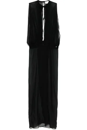 Monot Sleeveless sheer maxi dress