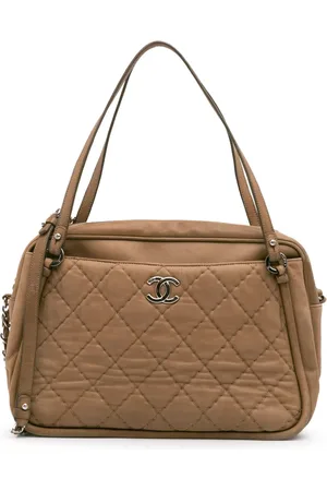 CHANEL 2012 Quilted Iridescent Calfskin Relax CC satchel