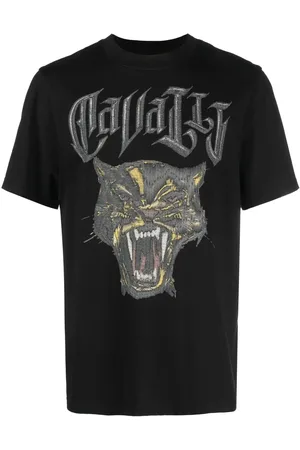 Roberto Cavalli Panther-print cotton T-shirt