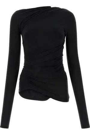 Balenciaga Draped-design long-sleeve top
